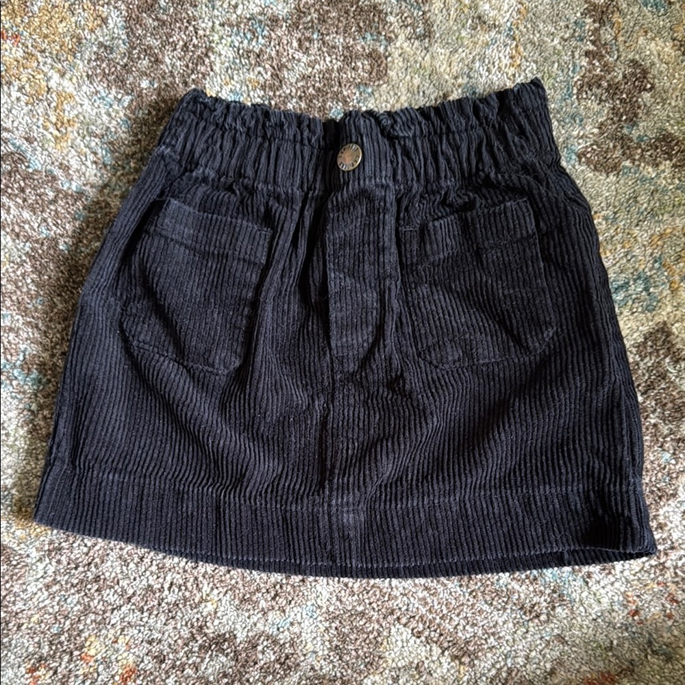 Black Corduroy Skirt